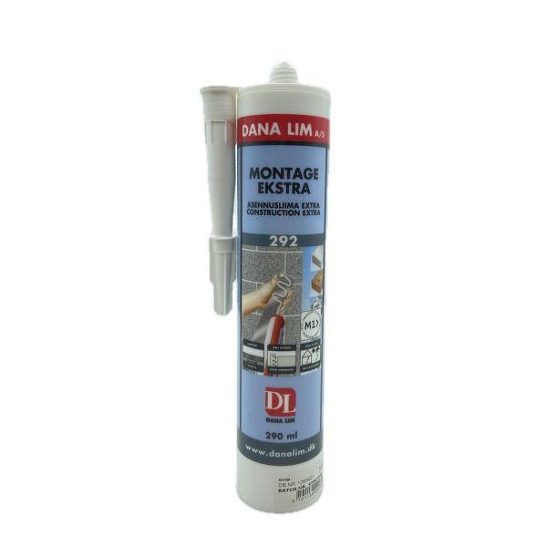 MS Montasjelim 292 Hvit, 290ml