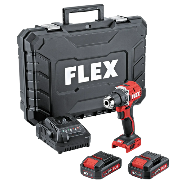 bilde.1 Flex Drill/Skrutrekker DD2G 18.0 EC LD Set. Kit m/lader 2x2,5Ah